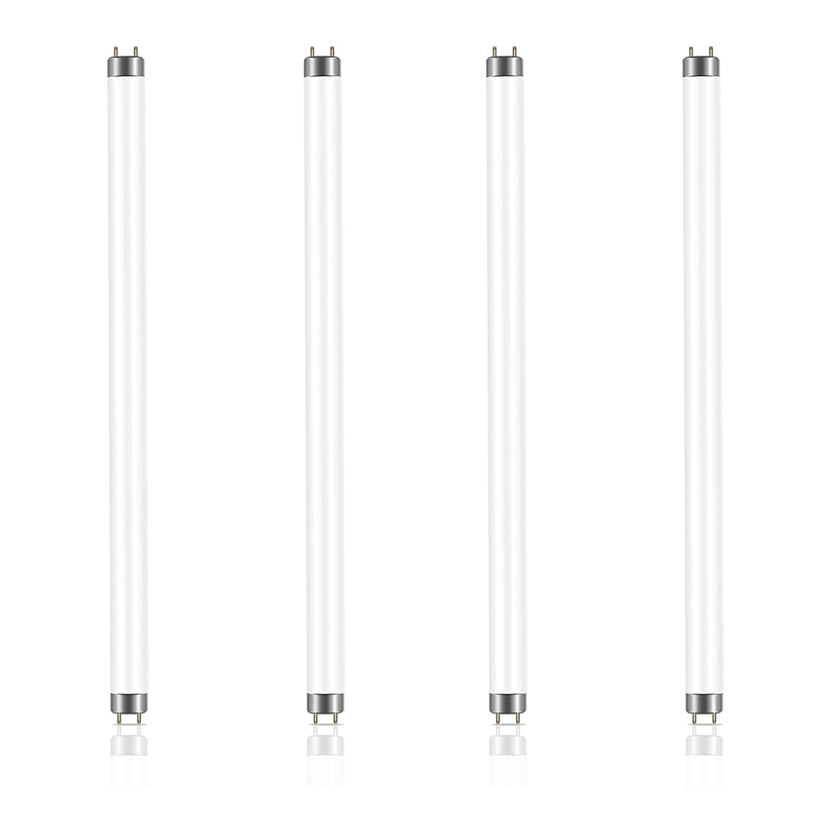T4 8W Fluorescent Tube Lamps 317mm, 4000K Cool White CFL Bulbs, G5 2 Pin Base High Efficiency Lamps for Strip Lights, Energy Saving Consumption Tubes Light, Suitable for Kitchen, Bathroom,4pcs,8W