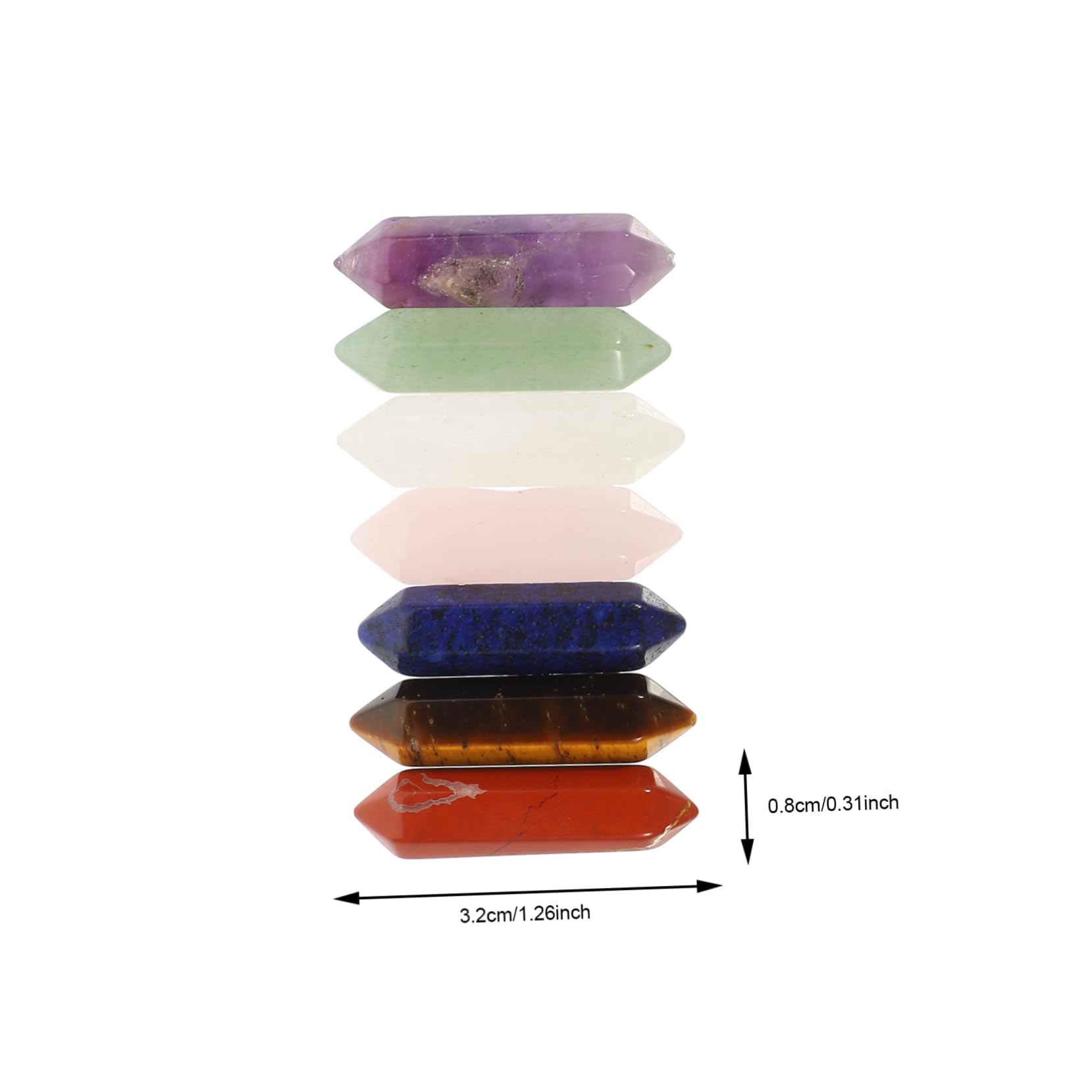 3 Set Crystal Yoga Stone Chakra Cristalli Per Fabbricazione Quarzo Artigianato Di Cristallo Pietre Di Cristallo Ornamento Da Scrivania Pietra Naturale 14 Pezzi*3