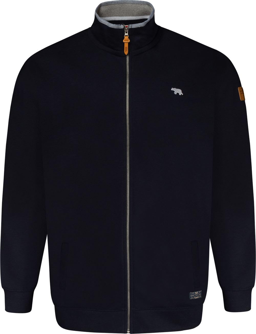 D555 Duke Mens Nashua Zip Through Fleece Sweatshirt In Navy