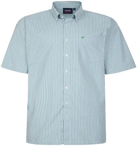 Espionage Mens Plus Size SH399 Check S/S Shirt