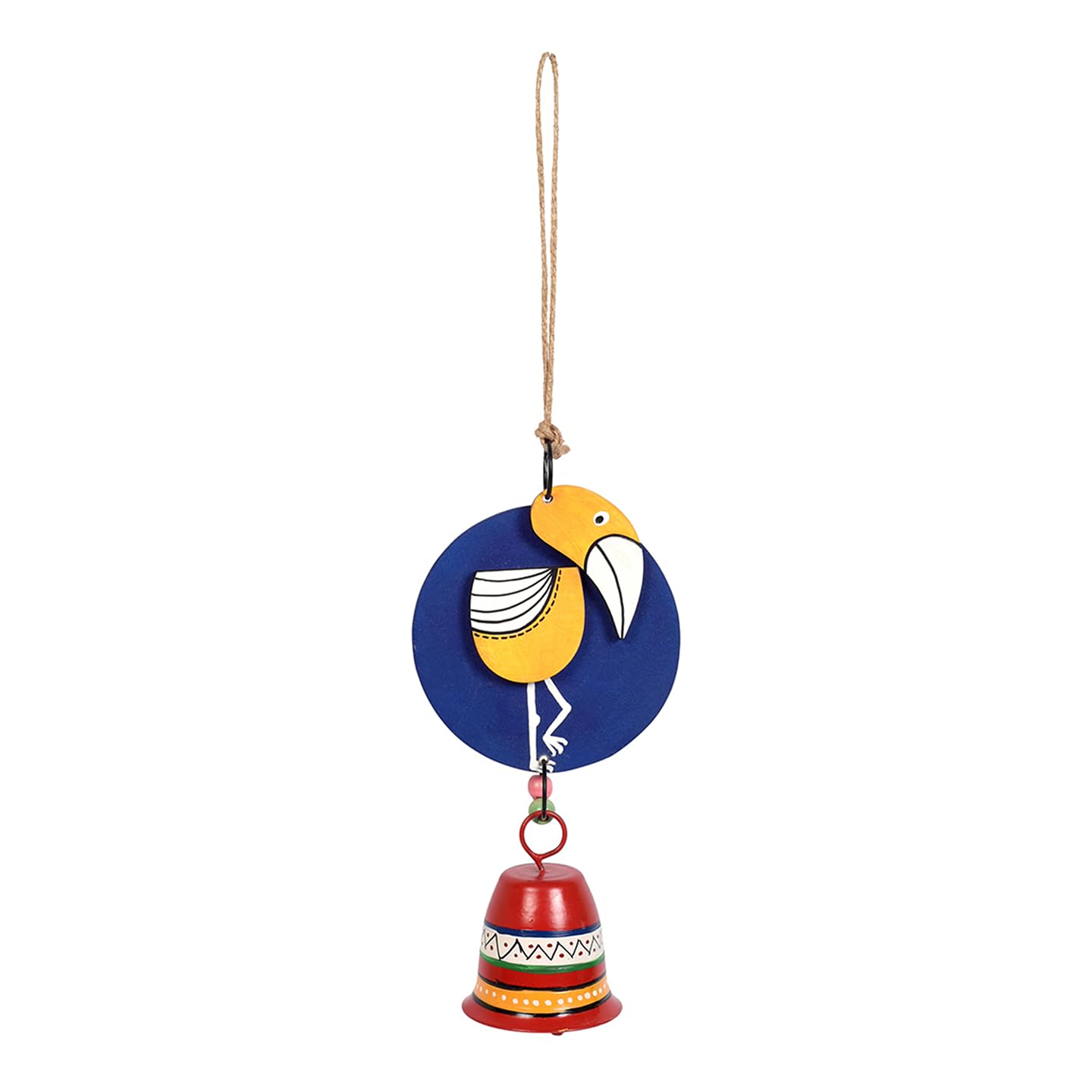 Aakriti Art Creations Handcrafted Yellow Duck Wind Chime for Out Door Hanging-picture-12