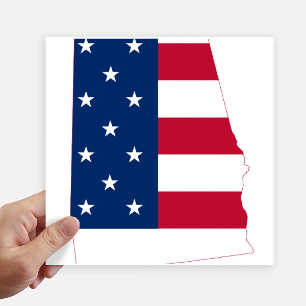 Sticker USA Alabama carré voyagez avec style grâce à ce décor pour moto et ordinateur portable