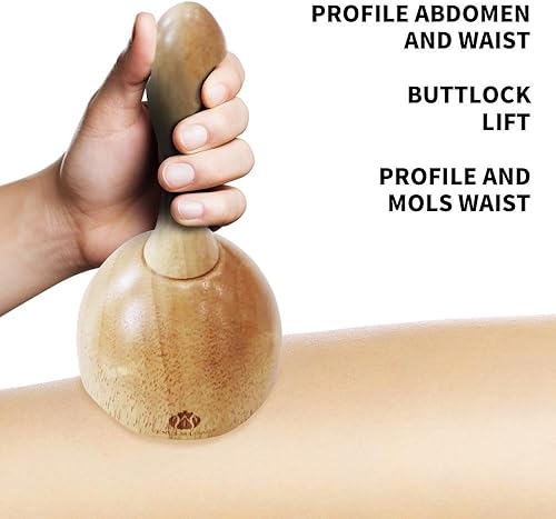 Miniatura 6 de Venus Massage - Juego de 4 herramientas de masaje de terapia de madera para modelar y esculpir el cuerpo, herramientas de drenaje linfático de