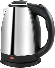 Chaleira Elétrica 2 Litros Inox Desligamento Automatico Cor Aço 220v Aquecimento Rápido Segura Café Chá Fácil Abertura Premium