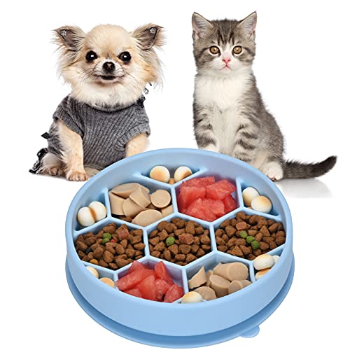 ALLYGOODS Silicone Slow Feeder Dog Bowls for Small Dogs/Medium Sized Dog - Slow Feeder Cat Bowl Wet Food/Dry Food - Cat Slow Feeder Bowl - Slow Cat Feeder Bowl Wet Food/Dry Food Small Breed
