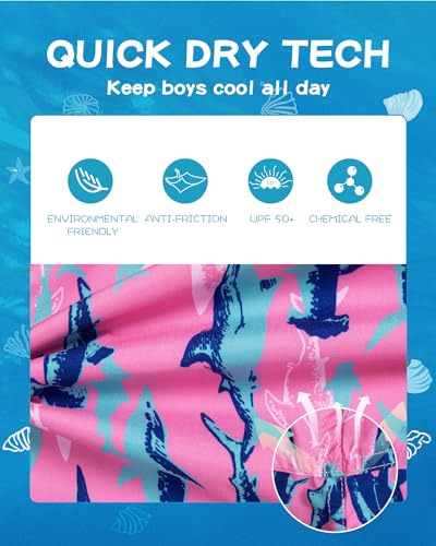 Image of SURF CUZ Boys Swim Trunks Toddler Swim Shorts UPF 50+ Bathing Suit for Boy Swimsuit Quick Dry Mesh Beach Boardshorts Swimwear