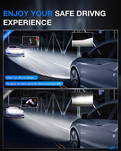 Nilight 9006 Led Headlight Bulbs, 9006/Hb4 Low Beam Headlight Bulb 9006 Led Bulbs 14000Lm 6000K Cool White Non-Polarity, Pack Of 2 #TOP2