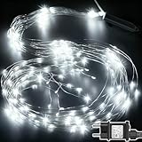 Photo Gallery cozymeow cascata luci natale 1m 100 led cascata di luci per albero di natale mit presa, 8 modalità luminarie balcone con timer, impermeabile luminosa per natalizia interno esterno decorazione - bianco Photo Gallery cozymeow cascata luci natale 1m 100 led cascata di luci per albero di natale mit presa, 8 modalità luminarie balcone con timer, impermeabile luminosa per natalizia interno esterno decorazione - bianco