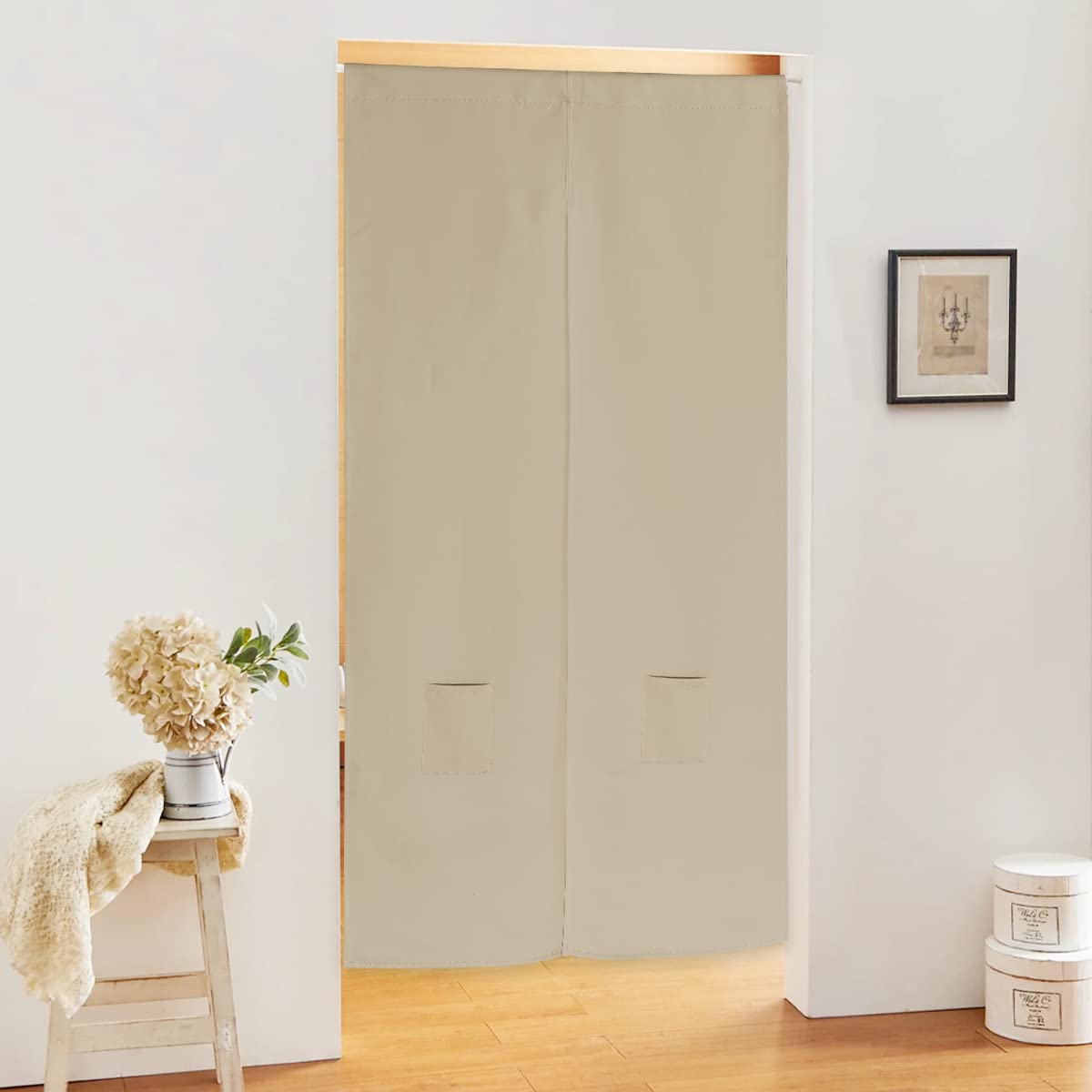 Amazon.co.jp: PONY DANCE 遮光 ロング のれん 暖簾 おしゃれ 断熱