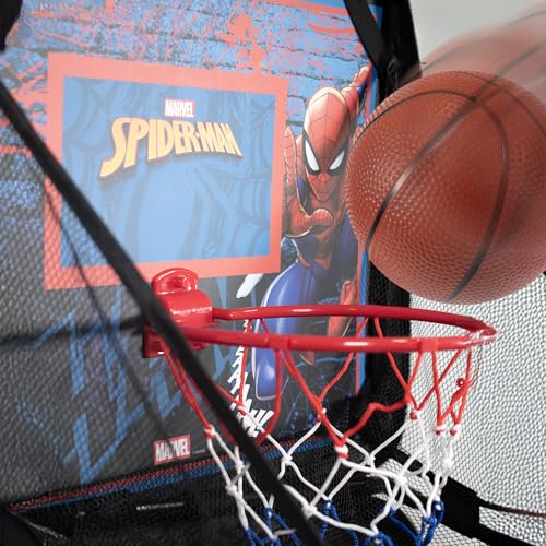 Hy-Pro Officially Licensed Spiderman Over The Door Basketball Set, Marvel Gift, Mini Basketball & Pump Included - Image 4