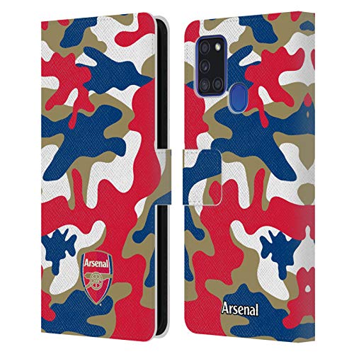Housse cuir Galaxy A21s Arsenal protégeant cartes et écran