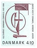  Générique Timbre du Danemark Neuf de Collection de 1988. Émission Commune avec la France : Art, R. Jacobsen