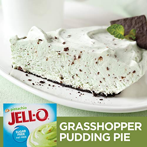 Image of Jell-O Zero Sugar Instant Pudding & Pie Filling Mix, Pistachio Flavor, Fat Free Reduced Calorie Dessert for Baking, Pies & No-Bake Recipes, 1 oz (Pack of 24)