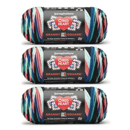 Image of Red Heart All in One Granny Square Pop Culture 3 Pack of 250g Yarn