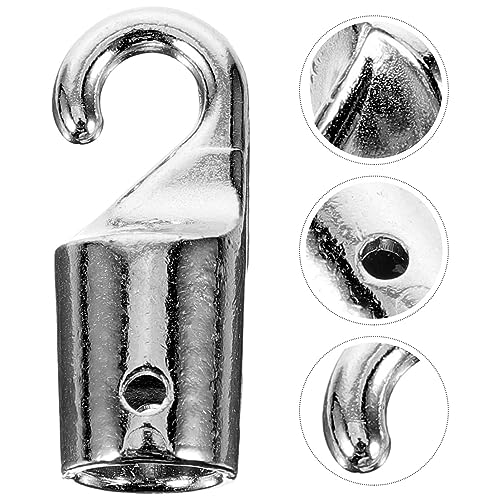 GANAZONO 4 PCS Wand Tip Hook Sleeve Metal Shapherds Hook Wand Tip Connector Wand Cap Connector Wand Cap Blind Wand Hook Replacement,Blind Tilt Wand Repair Accessory - Image 3