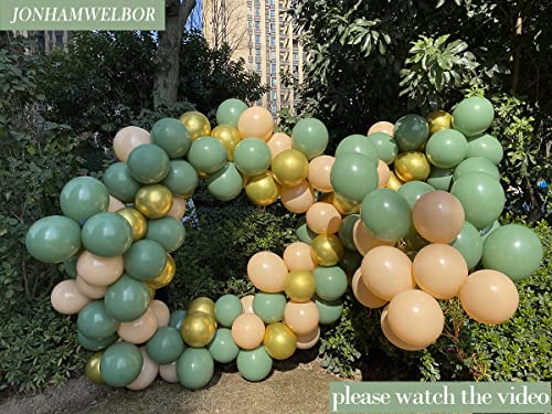 Image of Jonhamwelbor Nude Balloons 12 inch 100 Pack Beige Retro Apricot Matte Skin Color Latex Helium Balloons for Birthday Baby Shower Wedding Party Decorations
