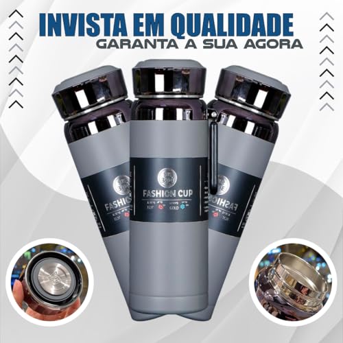 Garrafa de Água Térmica de 1L Inox Tampa Esportiva Academia Escola Trabalho Isolada a Vácuo Aço Inox