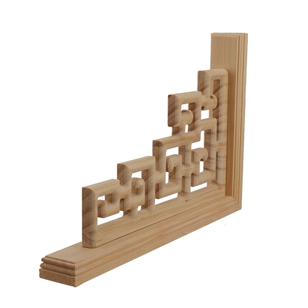 Appliques en bois ornementales pour décoration d'angle de porte