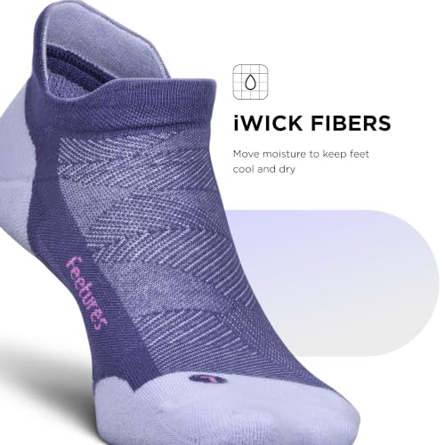 Image of Feetures Elite Max Cushion No Show Tab - Running Socks for Men & Women, Athletic Compression Socks, Moisture Wicking