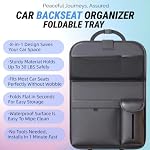 Car Backseat Organizer with Foldable Tray - Right Multi-Use Bin Version - Image 4