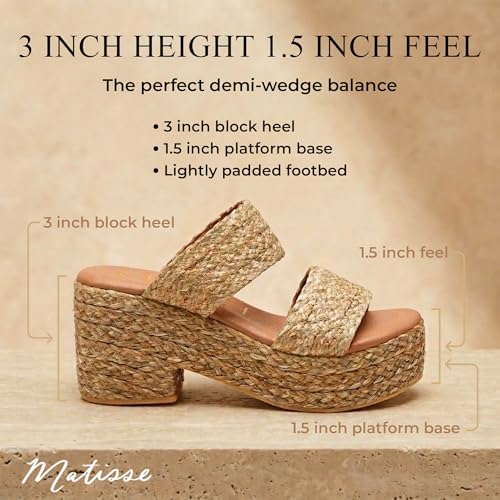 Image of BEACH by Matisse Womens Gem Platform Block Casual Sandals Casual High Heel 3 inch & Up - Off White