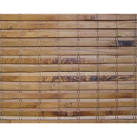 Cordless Woven Wood Roman Shades, 24W x 72H, Hatteras Camel, Sizes 20-72 Wide and 24-72 High Cover