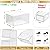 7 code Large Clear Shoe Boxes Organizer?Thicker Material? Stronger Shoe Box with Magnetic Door, Stackable Shoe Storage Box for Closet, Foldable Space-Saving Storage Bins Shoe Cabinet, White 9 Pack