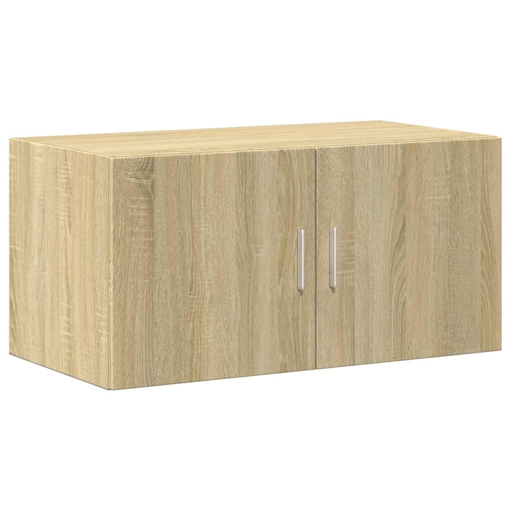 Vidaxl (Sonoma Oak) Wall Cabinet Bathroom Shelf Wall Hanging Cabinet White Engineered Wood