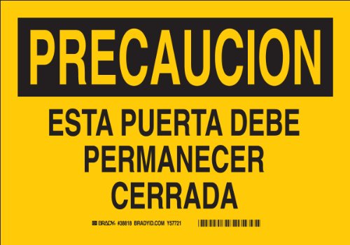 Panneau de précaution en plastique Brady 38818 de signalisation murale