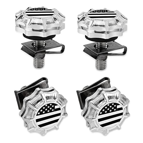 Cerraduras para alforjas GUAIMI, sistema antirrobo con tornillos de montaje para Harley Touring, Road King, Street Glide, Electra Glide y Road Glide (1993-2021) - Bandera estadounidense (cromado) miniatura 3