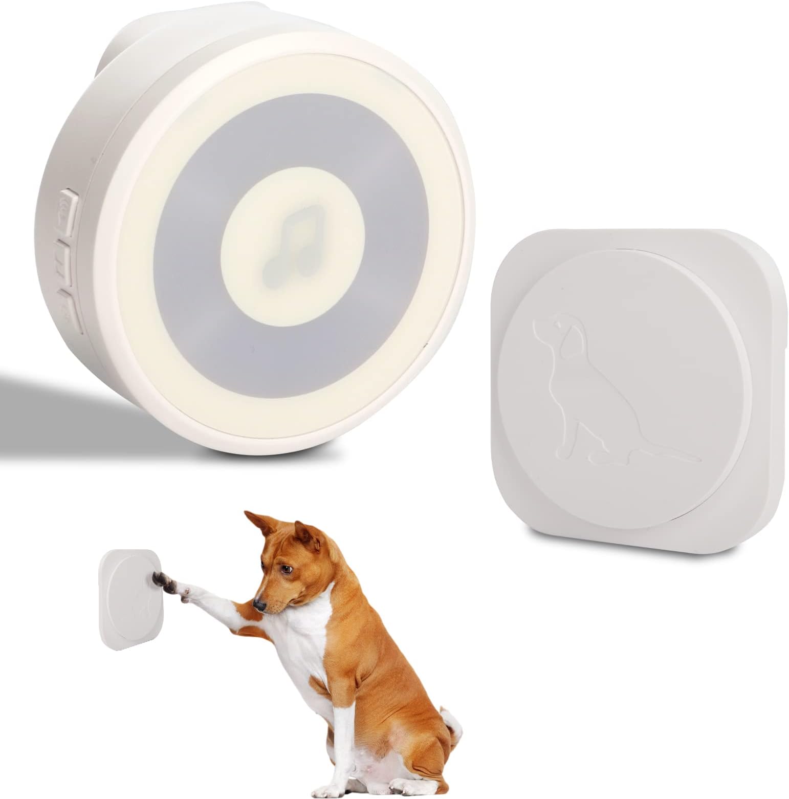 Dog Door Bell, Dog Doorbell, Dog Bell for Door Potty Training, Doggie Doorbell for Puppy Training, Bell for Dogs to Ring to Go Outside, Super-Light Waterproof Press Button Doorbell