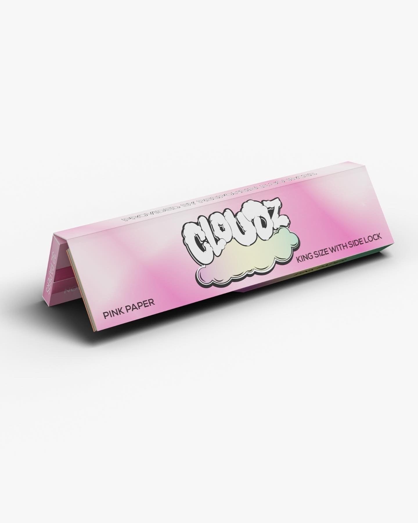 CLOUDZ Pink Kingsize Papers with Rainbow Tips (5)