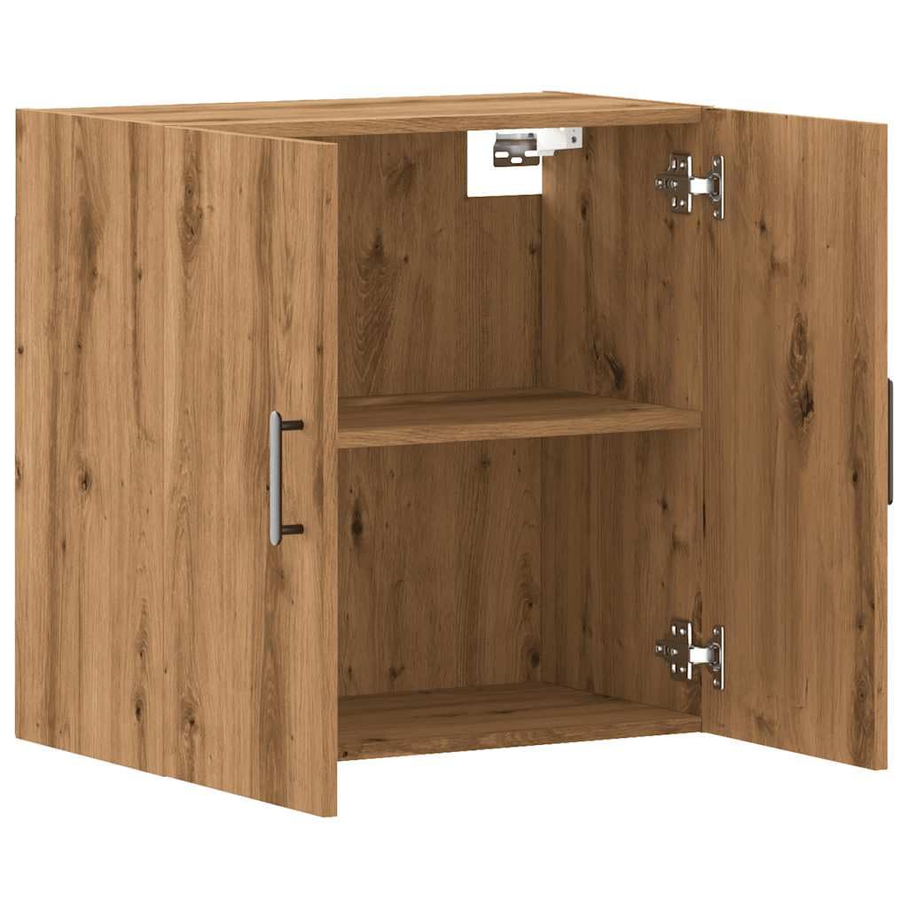 vidaXL Wall Cabinet Artisan Oak 60x31x60 cm Engineered Wood, wall mounted cabinet, storage cabinet, hanging wall cabinet, cabinet, hanging cabinet