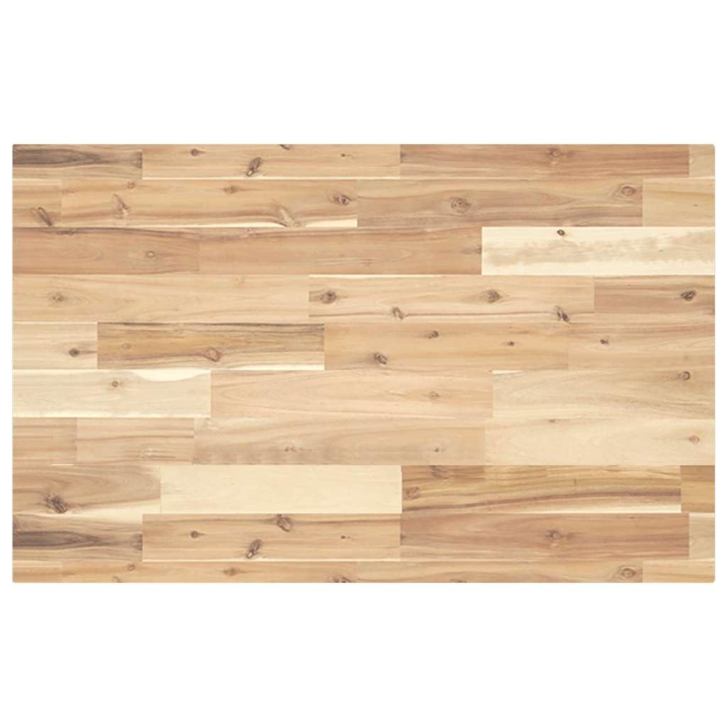 Générique Piano di lavoro non trattato, 120 x 50 x 4 cm, in legno di acacia massiccio, piano di lavoro robusto per cucina, garage o bagno, superficie liscia facile da pulire