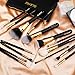GLAMX® GX40 | 15 Piece Black & Gold Makeup Brush Set | Professional Makeup Brushes | Comes with 4 x Face Brushes, 11 x Eyes & Lip Precision Brushes and a Stylish Bag GLAMX® GX40 | 15 Piece Black & Gold Makeup Brush Set | Professional Makeup Brushes | Comes with 4 x Face Brushes, 11 x Eyes & Lip Precision Brushes and a Stylish Bag