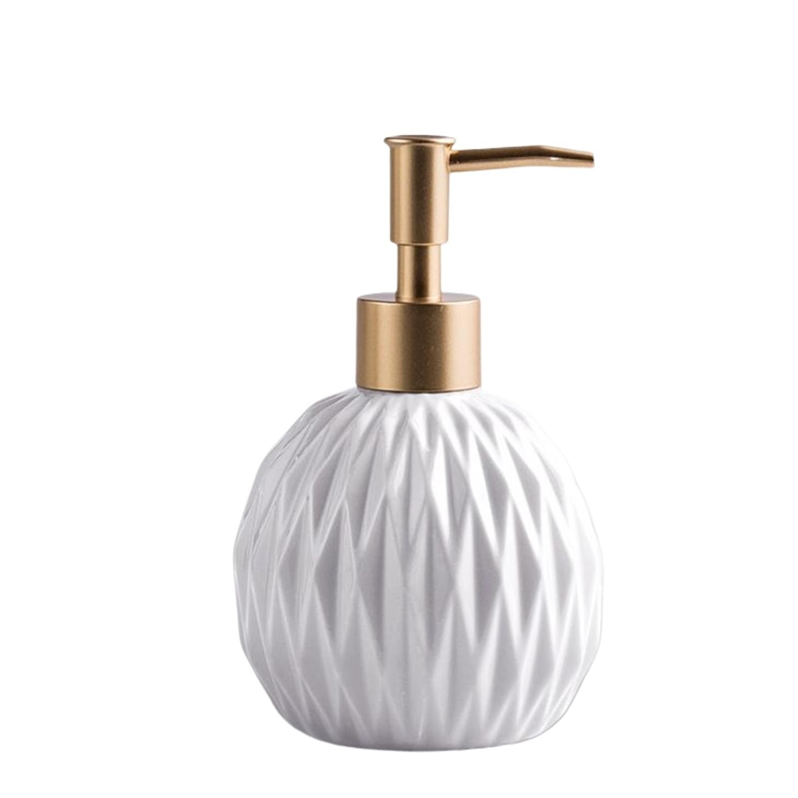 Ceramic Soap Dispenser Ceramic Soap Dispenser Hand Pump Elegent for Hotel Lotion Shampoo(White)
