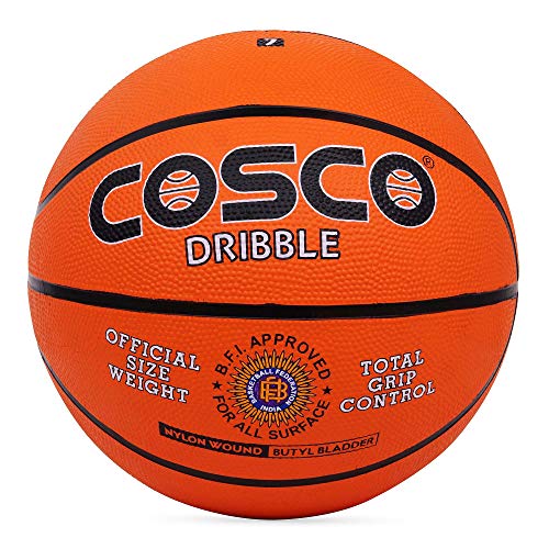 Image of Cosco Rubber Dribble Basket Balls (5, Orange)