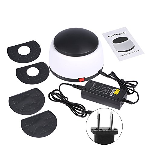 Qiilu Nail Steamer, 36W Fast Gel Polish Remover Machine UV Nail Bulid Gel Removal Steamer US Plug(6.7 x 6.7 x 5.1inch)