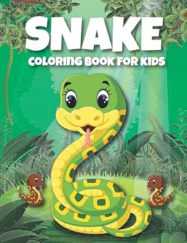 snake coloring book for kids: fun and easy coloring book with 40 cute sankes illustrations to color for children,boys and girls Ages 2-4 4-8
