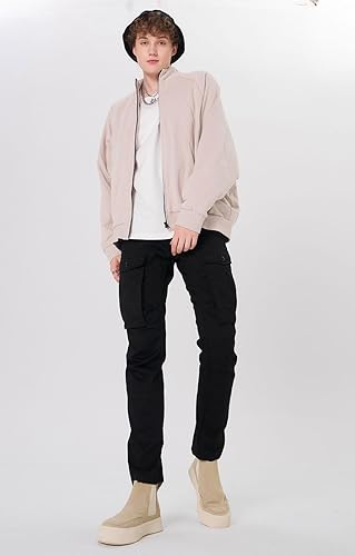 Miniatura 6 de Plaid&Plain Pantalones cargo ajustados con rodillas articuladas para hombre