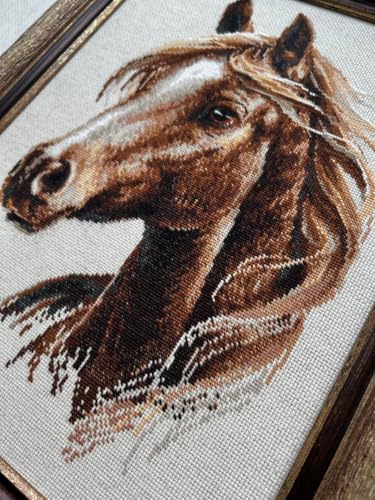 Image of RIOLIS - Proud Spirit 2293, Animal Cross Stitch Kits 11 inchx15, Cross Stitch Kits for Beginners & Advanced, Crossstitching Kit Adult, Embroidery Counted Stitching Kit