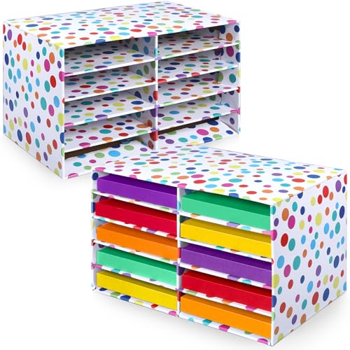 2 Pcs Confetti Classroom Paper Storage...