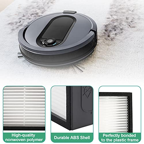 High-efficiency Filters Replacement for iRobot Roomba E I J Series i1+ i3 i3+ i4 i5 i6 i7 i7+ i8 j7 E5 E6 E7 Vacuum Cleaner by Techecook, 6Pack 4639161 Roomba Filters+1 Cleaning Brush