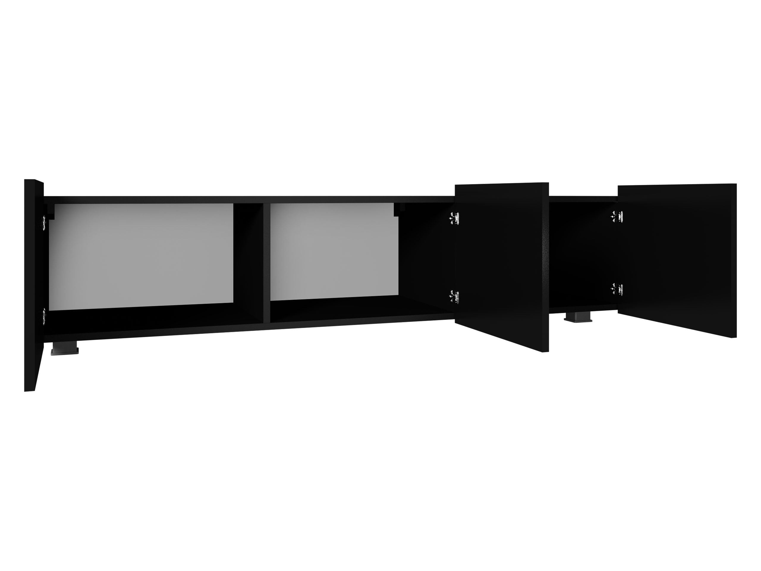 Mirjan24 TV-Lowboard Calabrini 150 BR04 mit Hängeschrank (Nuss Warmia)