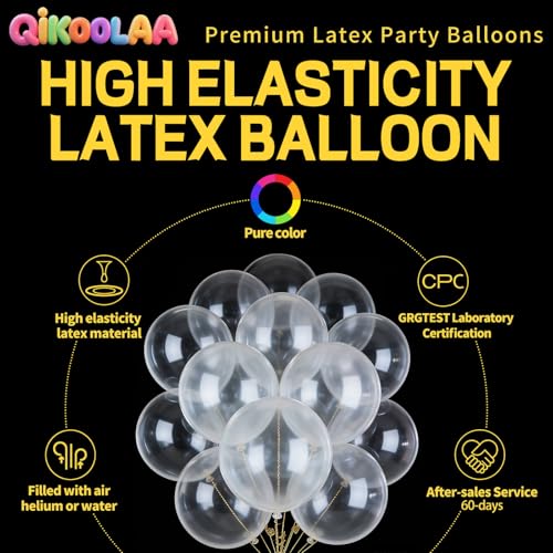 Image of 32Pcs Clear Big Balloons 18 Inch, Round Large Latex Party Balloons for Birthday Wedding Decorations. (clear)