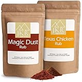 JKR Magic Dust + Texas Chicken Rub 900g, 2er Set Grillgewürze im Doypack, Für Huhn Wings Ribs, Rauchig würzig