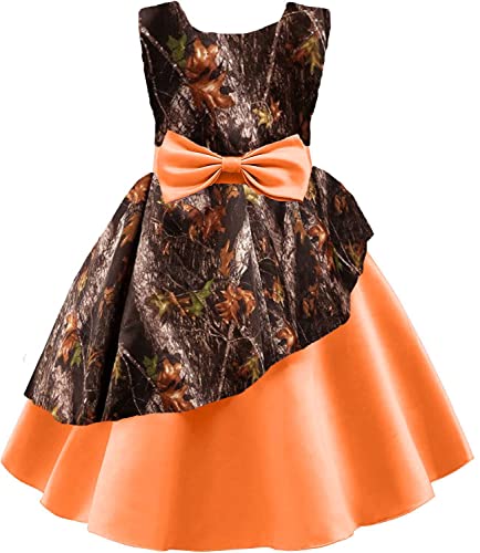 DINGZANCAMO Satin and Camo Pageant Wedding Dresses Flower Girl Dress 2025