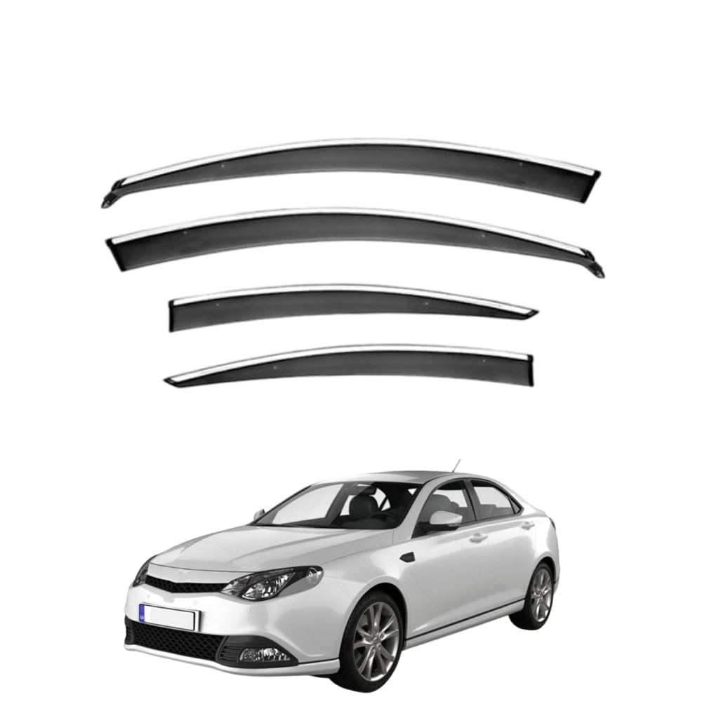 QOEMRHELT 4pc Set In-Channel Wind Deflectors, for MG MG6 Magnette 2009-2016 Window Visors Rain Guards Vent Visors Rain & Sun Protection,Car Accessories