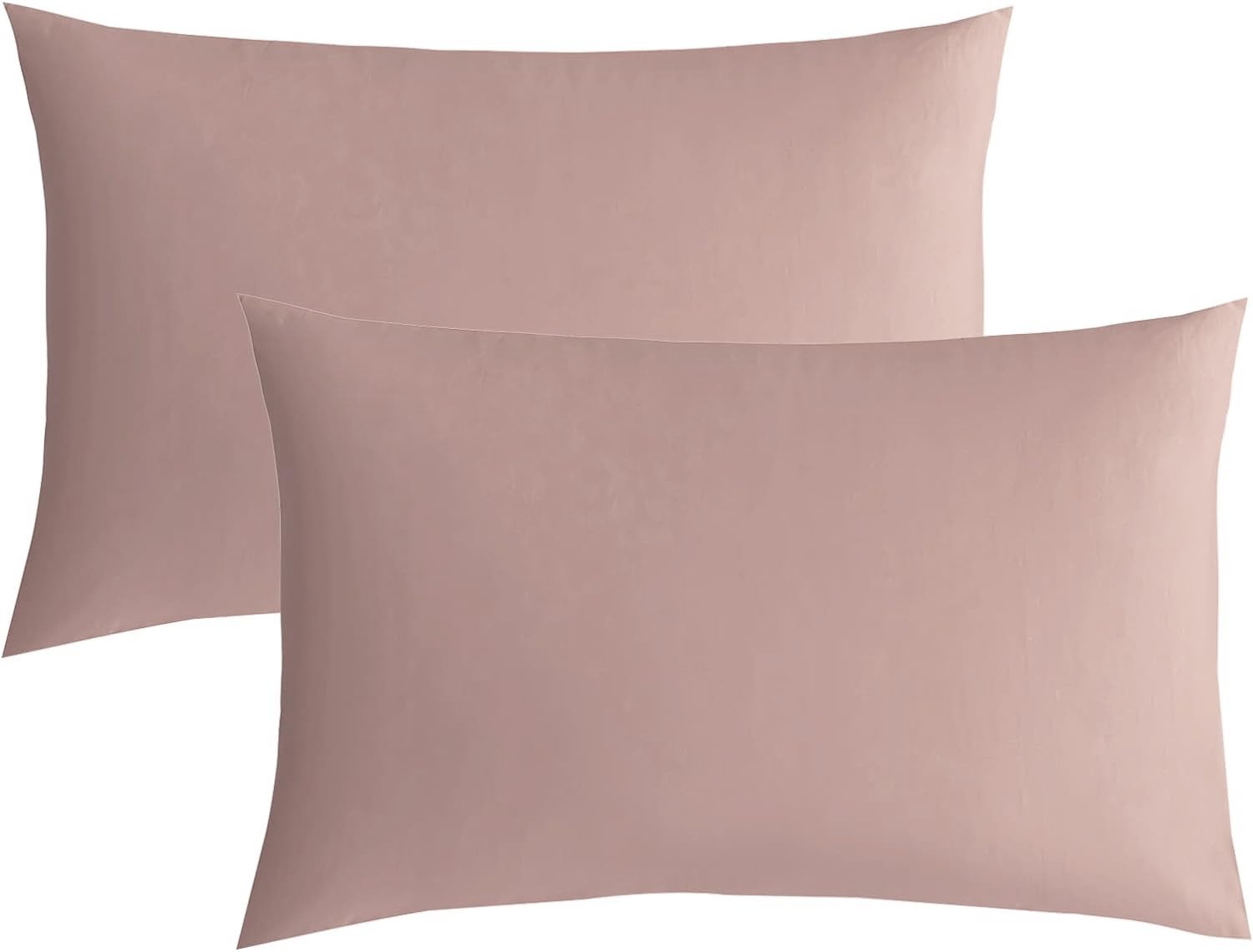 Toddler Travel Pillow 12 x 16 Inches - 400 Thread Count Egyptian Cotton 2 Piece Travel Pillowcase with Zipper Closure Small Pillow Cases Wrinkle Resistant - Rose Gold