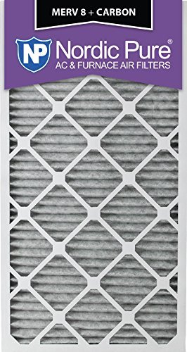 Nordic Pure 20x30x1PM8C-6 Pleated MERV 8 Plus Carbon AC Furnace Filters (6 Pack), 20 x 30 x 1